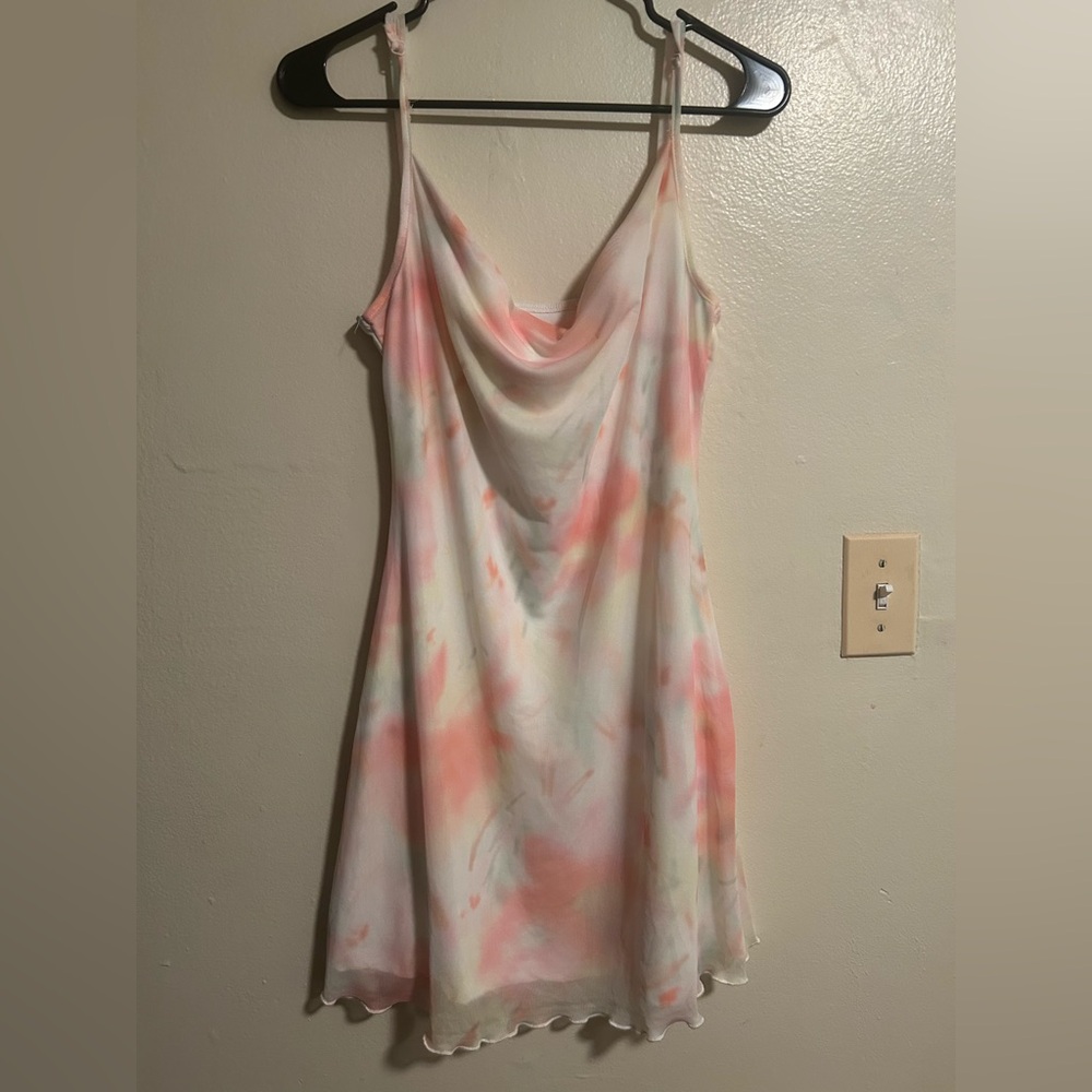 Pastel Pink Soft Sexy Mini Dress L 8 10 Romantic Barbiecore Dainty Twee Lovely